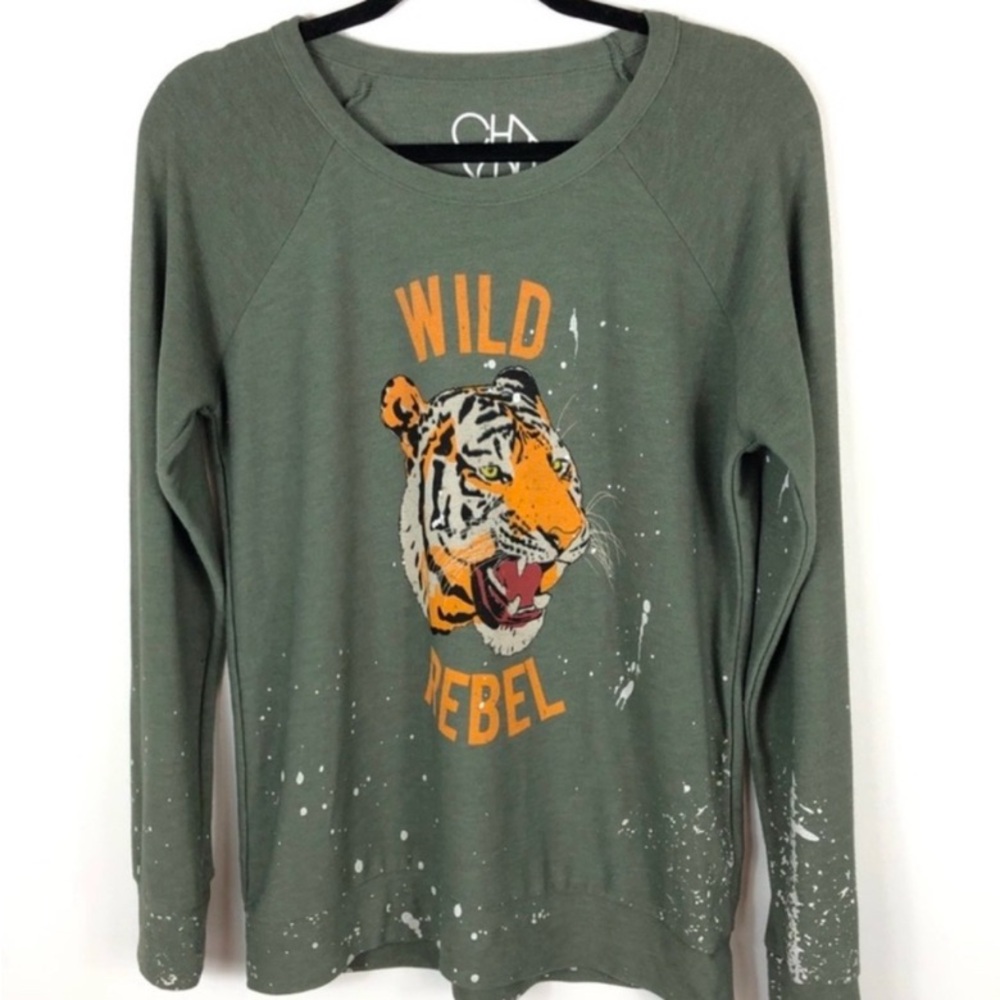 CHASER Wild Rebel Tiger Graphic Sweatshirt